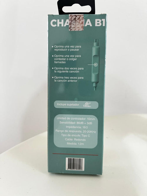 Auriculares Movisun Verde Oceano Claro Tipo C Sonido Premium